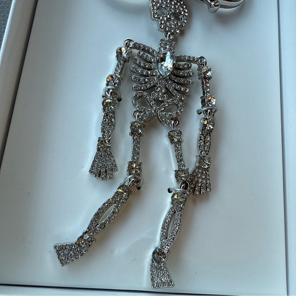 Baublebar Halloween Rhinestone Skeleton Bag Charm Keychain DEAD COOL NEW - Picture 2 of 4